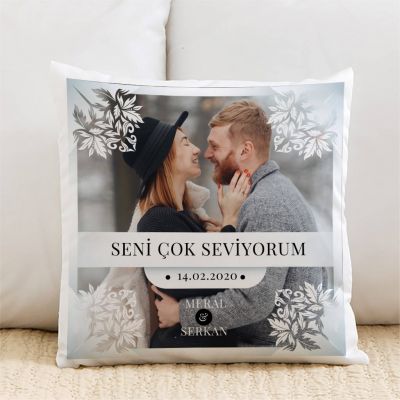 Sevgiliye Hediye Fotoğraflı Romantik Yastık - 1