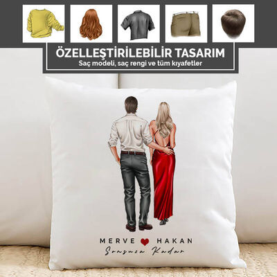 Sevgiliye Hediye Özelleştirilebilir Yastık - 1