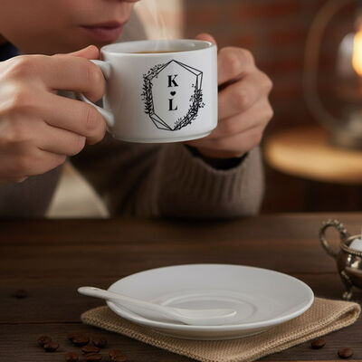 Sevgiliye Hediyelik Harfli Nescafe Fincanı - 1
