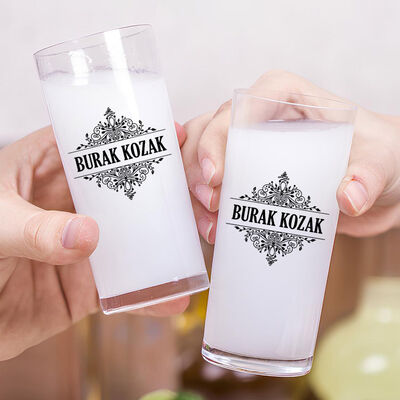 Sevgiliye Hediyelik Tasarım İkili Rakı Bardağı - 2