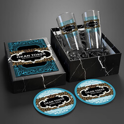 Sevgiliye Özel Tasarımlı İsimli Rakı Bardağı Seti - 1