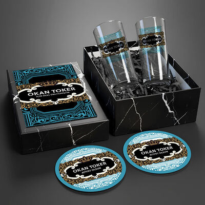 Sevgiliye Özel Tasarımlı İsimli Rakı Bardağı Seti - 1
