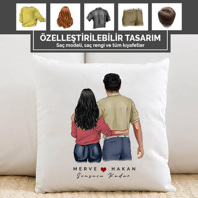 Sevgiliye Sürpriz Özelleştirilebilir Yastık - 1