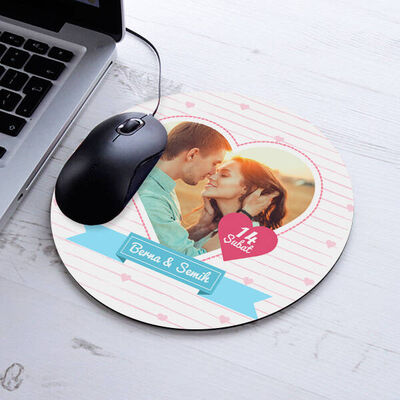 Sevgliler Günü Hediyesi Yuvarlak Mousepad - 2