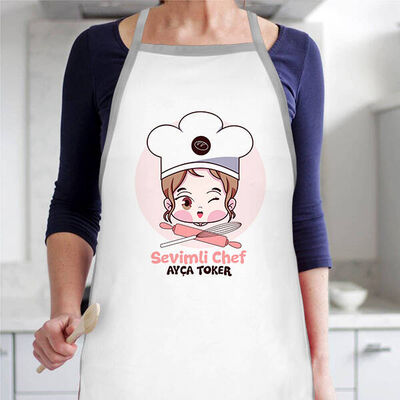 Sevimli Chef İsme Özel Mutfak Önlüğü - 3