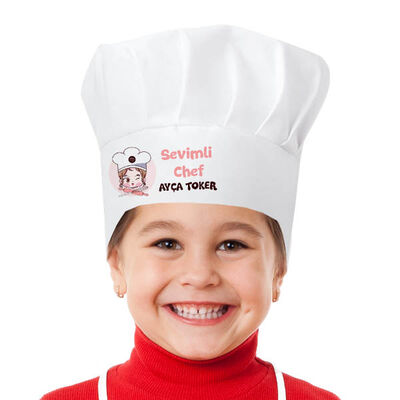 Sevimli Chef İsme Özel Şapkalı Mutfak Önlüğü - 2