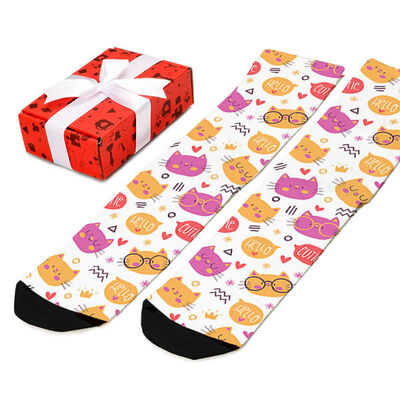 Sevimli Kedi Desenli Çorap - 3