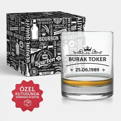 Şık Kutusunda İsime Özel Viski Kadehi - 1