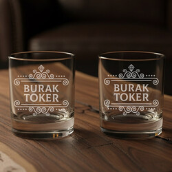 Şık Kutusunda İsimli İkili Prestige Glass Viski Bardağı