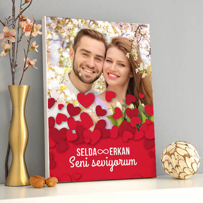 Sırılsıklam Aşk Sevgiliye Hediye Kanvas Tablo - 1
