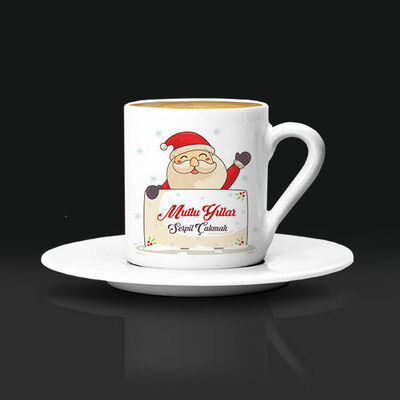 Şirin Noel Baba Baskılı Yılbaşı Kahve Fincanı - 1