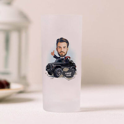 Siyah SUV ve Ben Karikatürlü Rakı Bardağı - 1