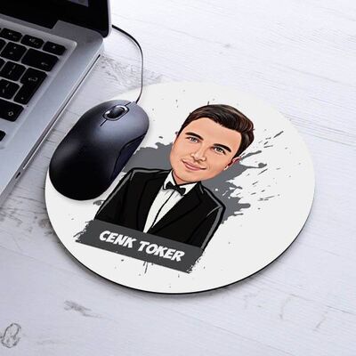 Smokinli Erkek Karikatürlü Mousepad - 1