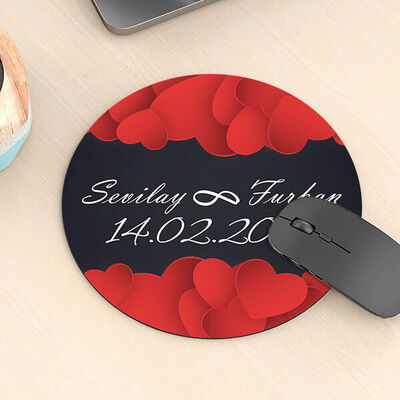 Sonsuz Aşkım Yuvarlak Mousepad - 1