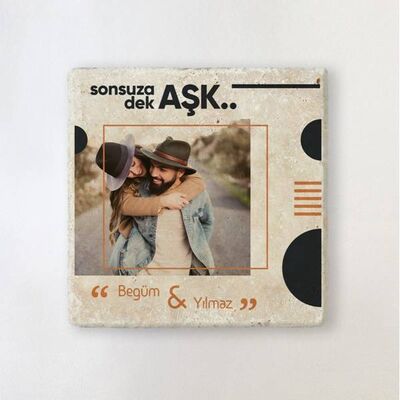 Sonsuza Dek Aşk Taş Bardak Altlığı - 1