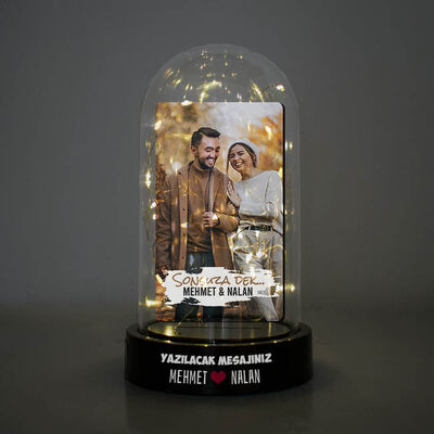 Sonsuza Dek Aşkla Tasarımlı Işıklı Fanus - 1