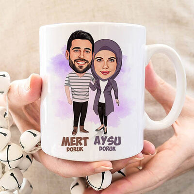 Sonsuza Dek Seninle Sevgilim Karikatürlü Bardak - 1