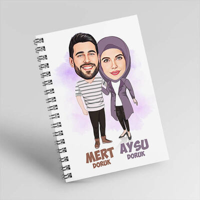 Sonsuza Dek Seninle Sevgilim Karikatürlü Defter - 1