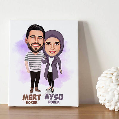 Sonsuza Dek Seninle Sevgilim Karikatürlü Tablo - 1