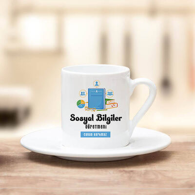 Sosyal Bilgiler Öğretmenlerine Hediye Kahve Fincanı - 1