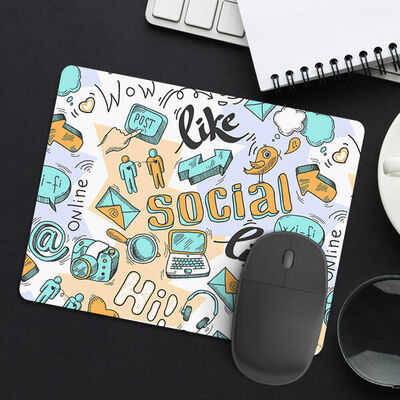 Sosyal Medya Tasarımlı Mousepad - 1
