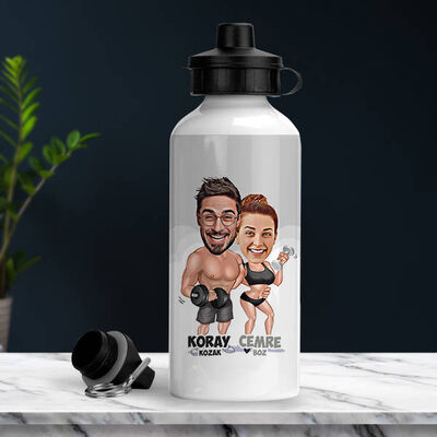 Sporcu Çiftler Karikatürlü Suluk - 1
