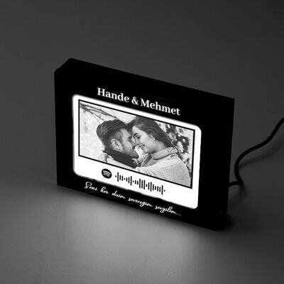 Spotify Ses Dalgası Led Işıklı Resim Çerçevesi - 3