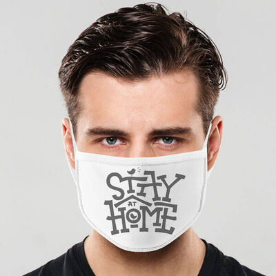 Stay Home Tasarım Yıkanabilir Maske - 1