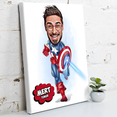 Super Hero Karikatürlü Kanvas Tablo - 1