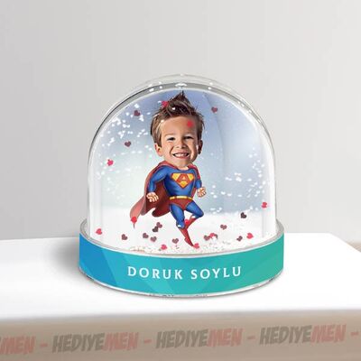 Süper Kahraman Çocuk Karikatürlü Kar Küresi - 2