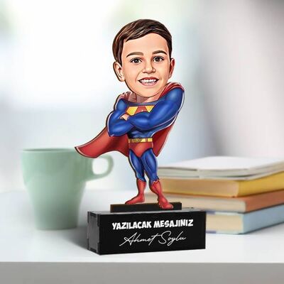 Süper Karakter Erkek Çocuk Karikatürlü Biblo - 1