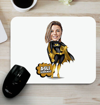 Süper Kız Karikatürlü Mouse Pad - 1