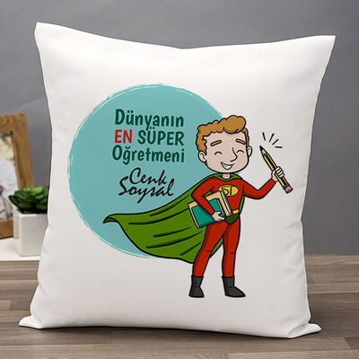Süper Öğretmenin Hediye Kare Yastık - 1
