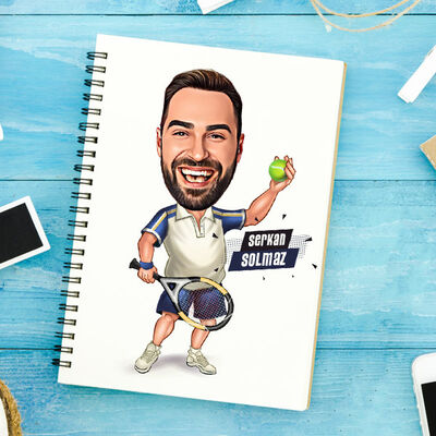 Süper Tenisçi Erkek Karikatürlü Defter - 1
