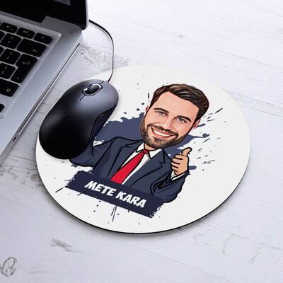 Takım Elbiseli Erkek Karikatürlü Mousepad - 1