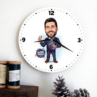 Tamirci Erkek Karikatürlü Duvar Saati - 1