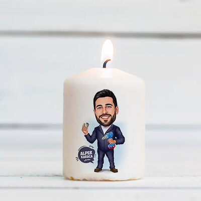 Tamirci Erkek Karikatürlü Mum - 1