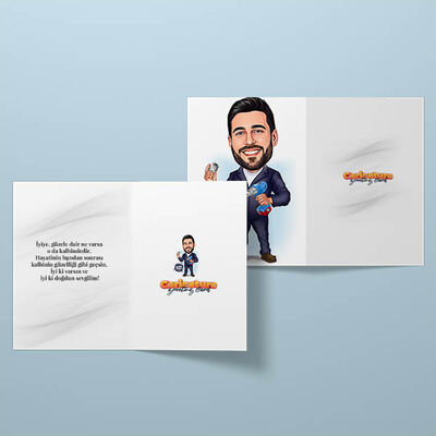 Tamirci Erkek Karikatürlü Tebrik Kartı - 2