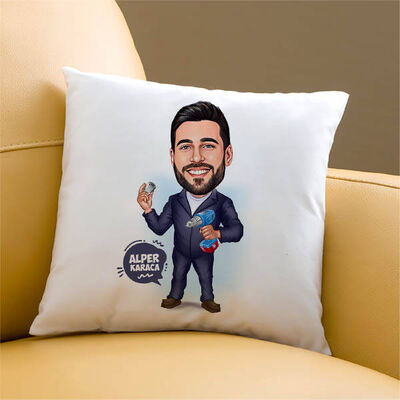 Tamirci Erkek Karikatürlü Yastık - 1