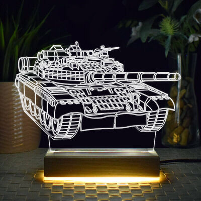 Tank Tasarımlı 3d Led Lamba - 1