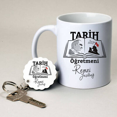 Tarih Öğretmenine Hediye Kupa ve Anahtarlık - 1