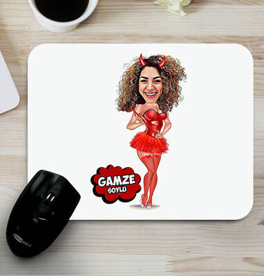 Tatlı Cadı Karikatürlü Mouse Pad - 1