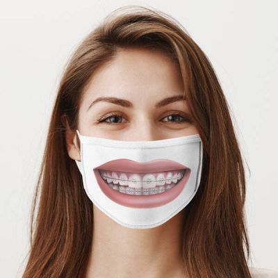 Telli Dişler Yıkanabilir Tasarım Maske - 1