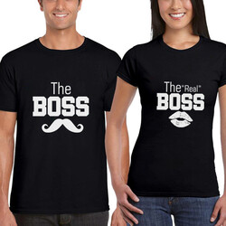  - The Boss Temalı Siyah Sevgili Tişörtleri