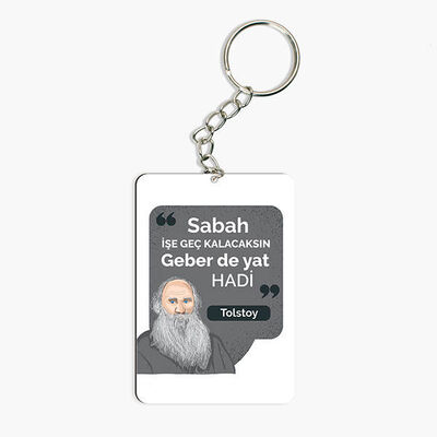 Tolstoy Esprili Mesajlı Anahtarlık - 1