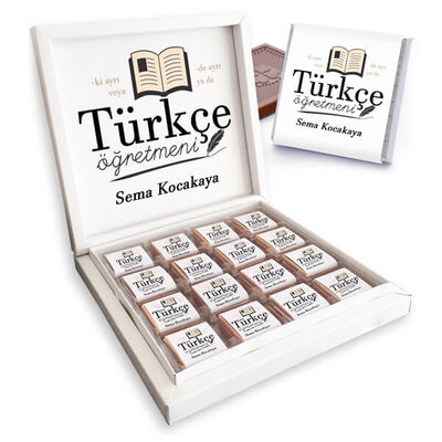 Türkçe Öğretmenine Hediye Çikolata Kutusu - 1