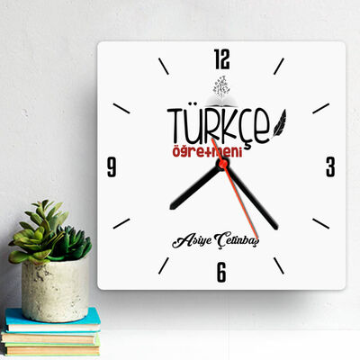 Türkçe Öğretmenine Hediye Duvar Saati - 1