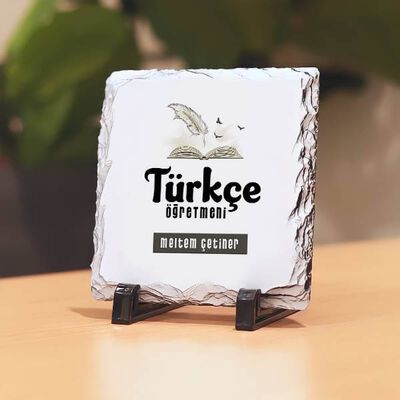 Türkçe Öğretmenlerine Hediye Taş Baskı - 1