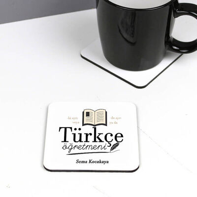 Türkçe Öğretmenlerine Özel Bardak Altlığı - 1
