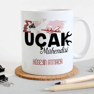 Uçak Mühendisine Hediye Kupa Bardak - 1